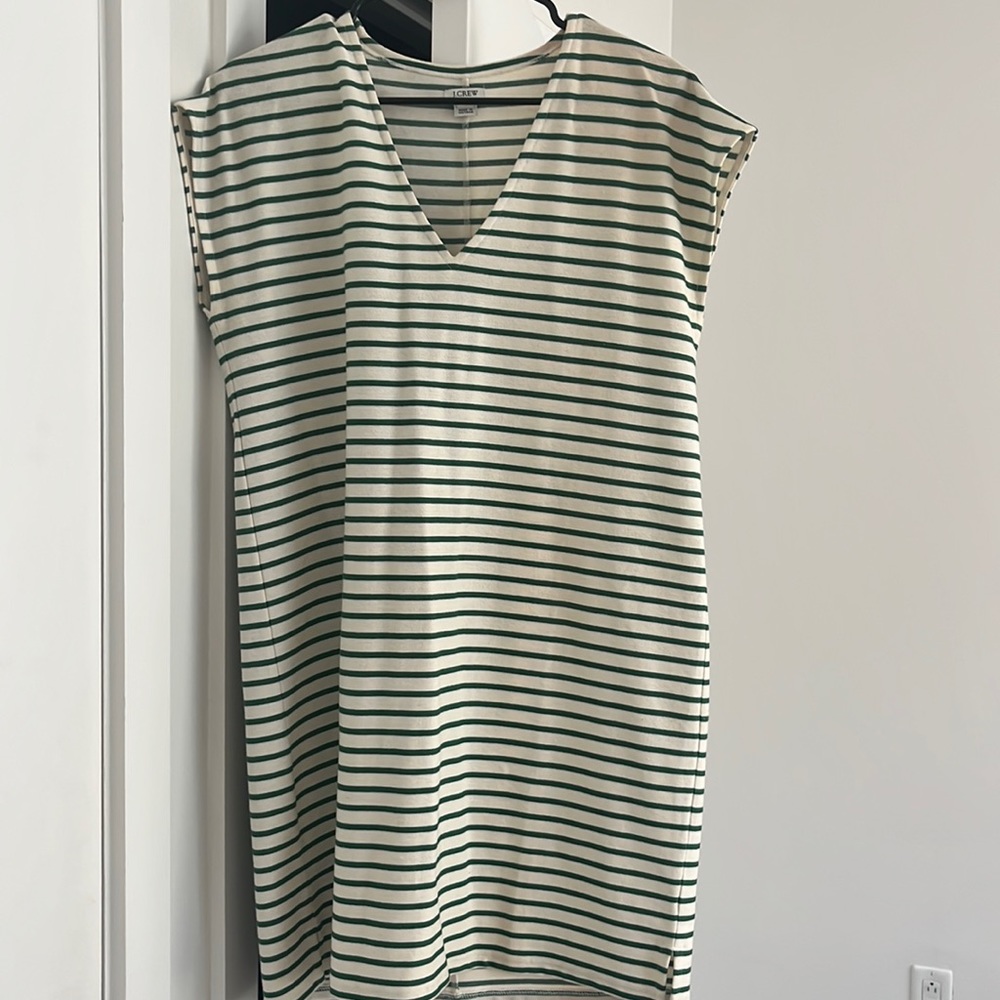 J. Crew Green Stripe Dress